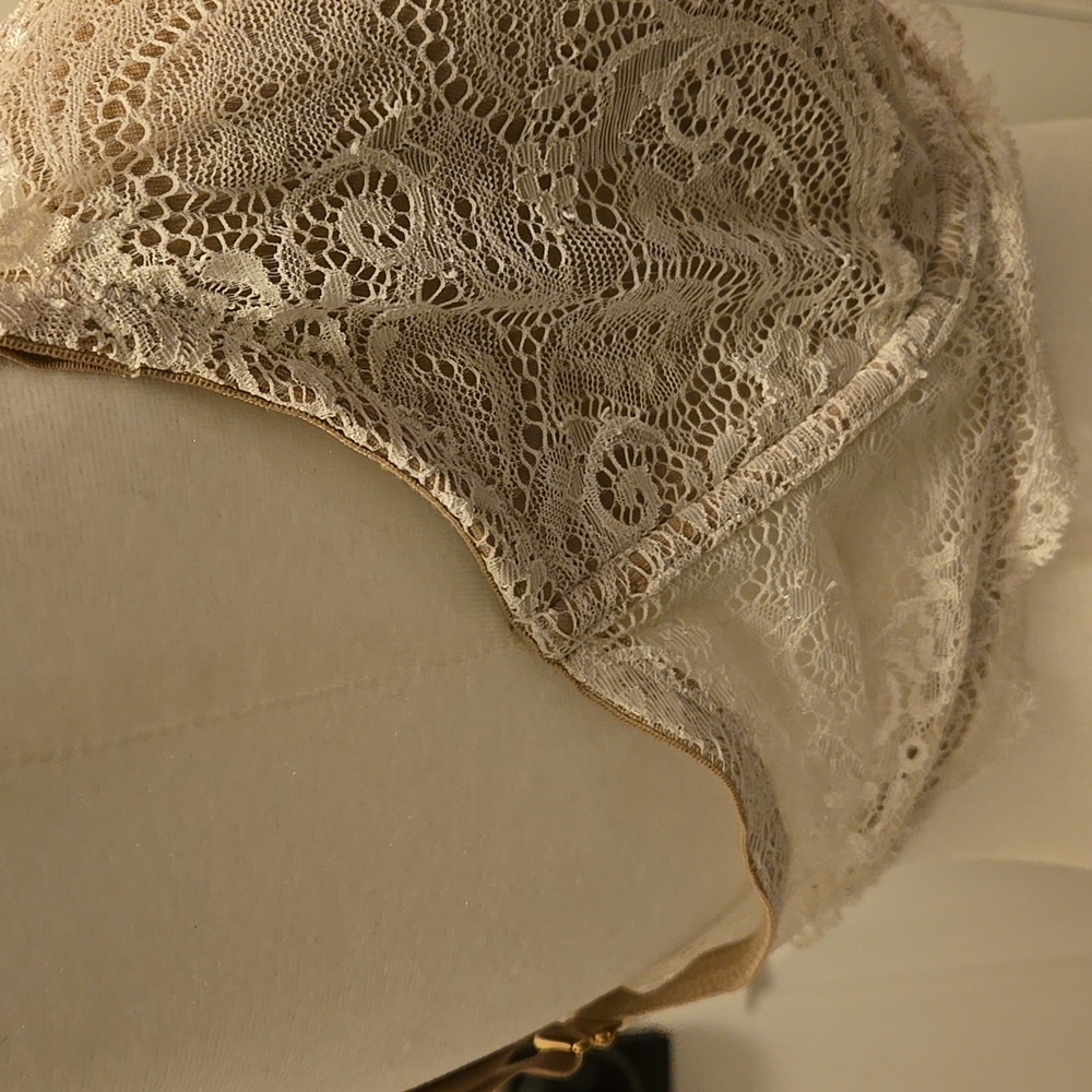 Third Love 24/7 Lace Balconette Bra Padded Underwire Cream Lace Tan sz 38E - Picture 6 of 8